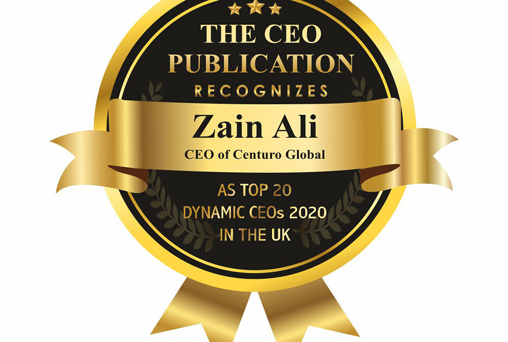 Zain Ali named as one of the Top 20 Dynamic CEOs in the UK 2020