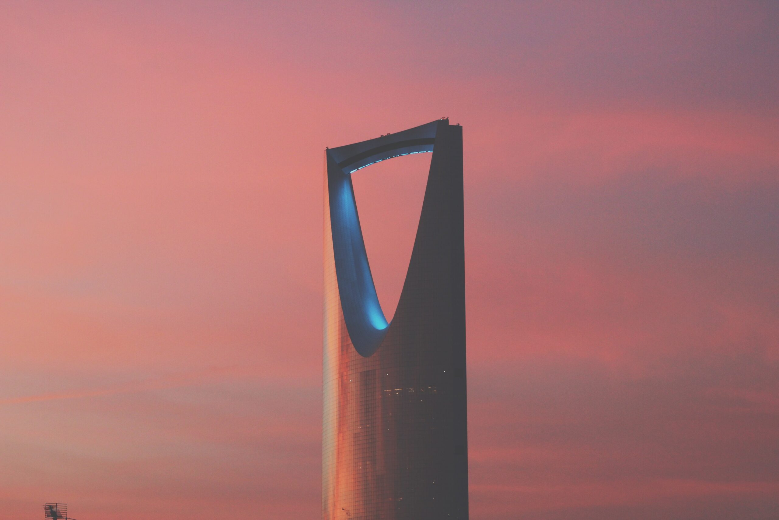 Kingdom Centre, a 99-story, 302.3 m (992 ft) skyscraper in Riyadh, Saudi Arabia