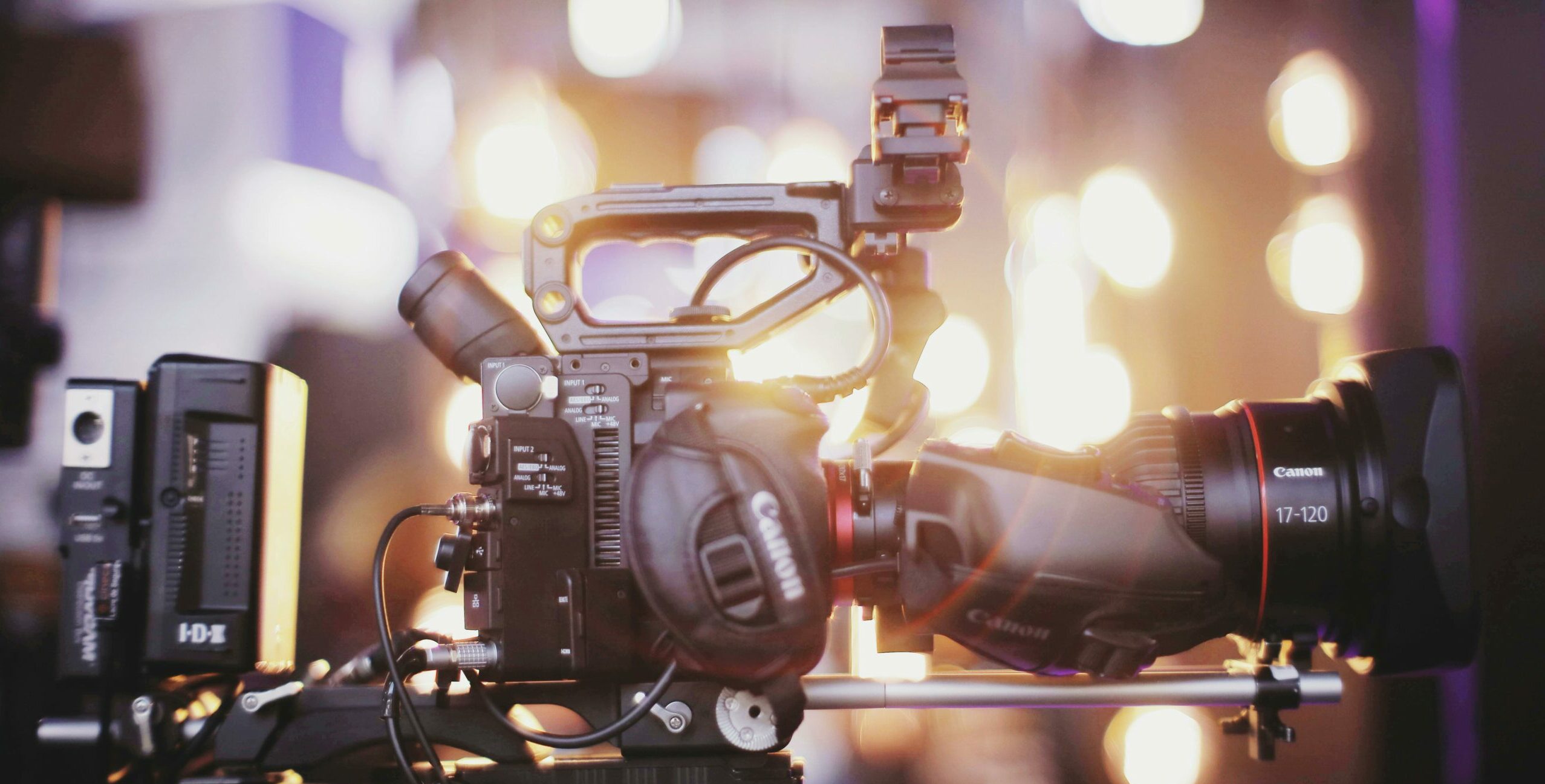 A film camera in a movie studio, one of the most eye-catching employers who might utilise a temporary UK work visa